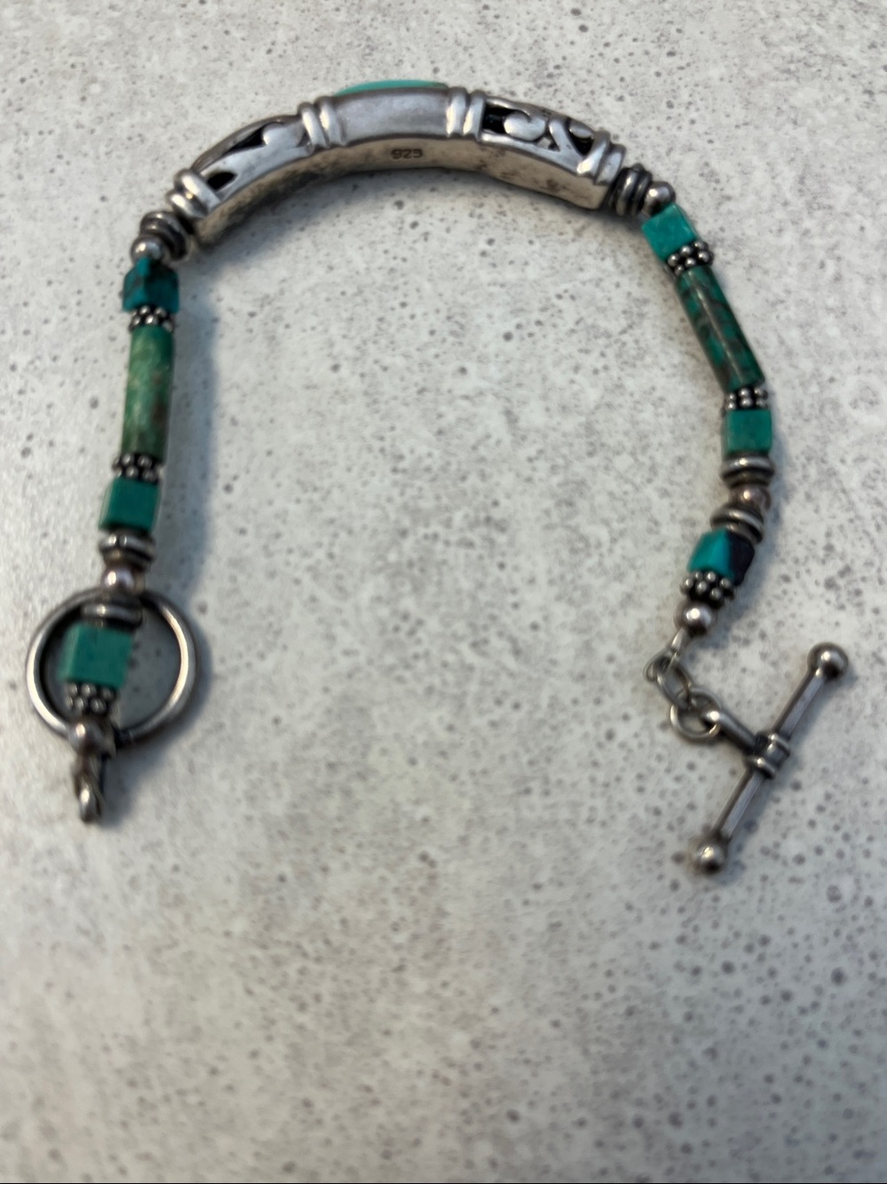 Studio Barse Turquoise and Sterling Silver Beaded Bracelet - Picture 3 of 7
